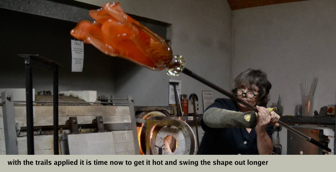 swinging the piece out longer